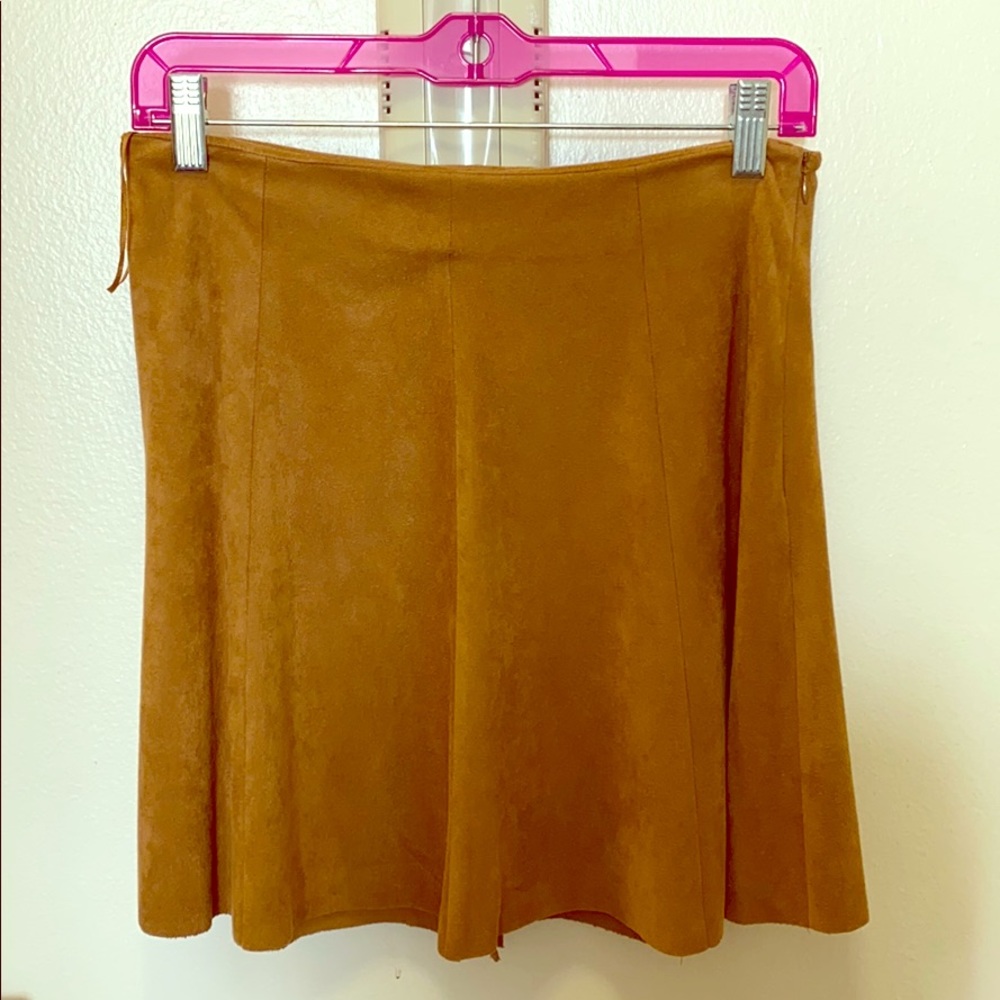 NWOT tan suede skirt